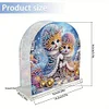 Christmas Acrylic DIY 5D Diamond Art Painting Napkin Holder Rack Set (Cat)