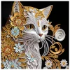 Diamond Painting-DIY Crystal Rhinestone Tabby Cat
