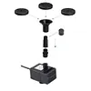 1.4W Solar Adjustable Fountain Pump with 7 Nozzles Solar Panel Kit for Bird Bath