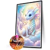 Weißer Drache - runder Bohrer Diamond Painting - 40*60cm (große Größe)