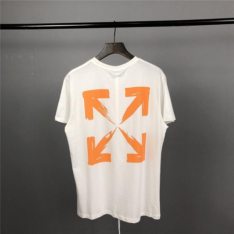 Off White T Shirt Arrow Print Casual Fashionable for Men and Women Owt