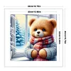 Winter Window Bear-11CT Stamped Cross Stitch 40*40cm/15.75*15.75in tapestrymarket