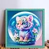 Crystal Ball Zodiac-Tiger-11CT Stamped Cross Stitch 40*40cm/15.75*15.75in