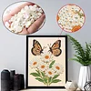 Diamond Painting-DIY Sparkling Special Shaped Pearl Drill Daisies and Butterfly(30x40cm)
