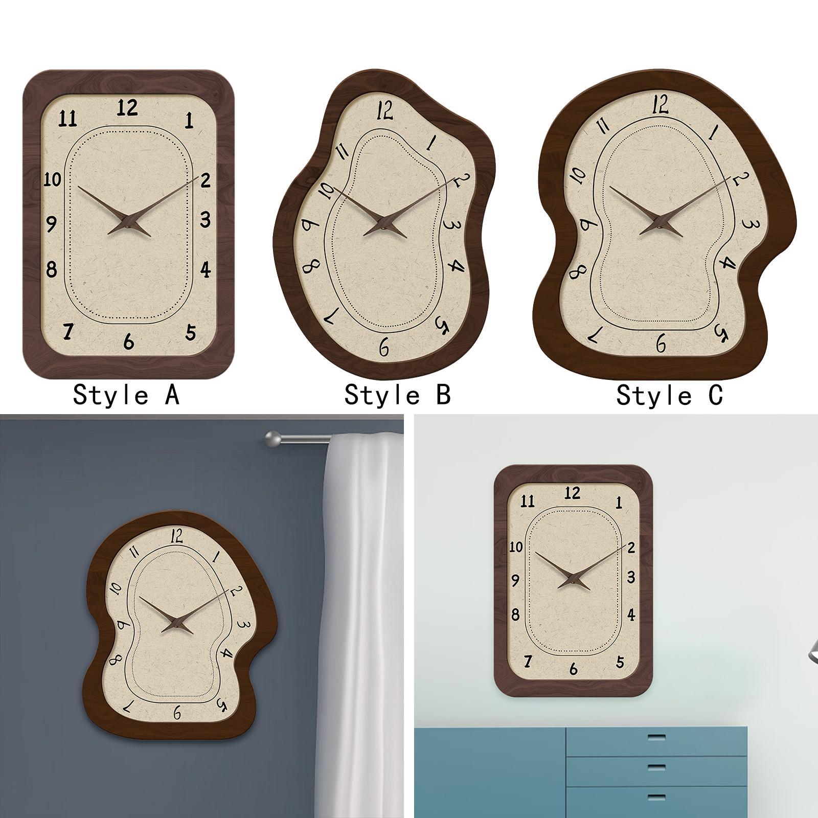 Wall Clock Wall Decor Practical Ideal Gift Silent Elegant Decorative Clock for Bedroom Kitchen Living Room Home Office