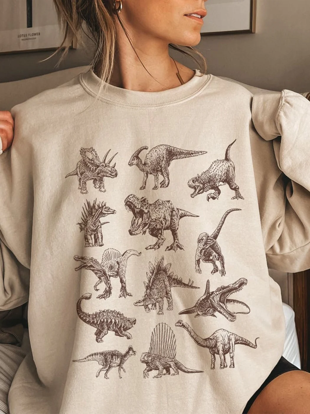 Dinosaur Crewneck Dinosaur Clothes Dinosaur Christmas Sweatshirt / DarkAcademias /Darkacademias