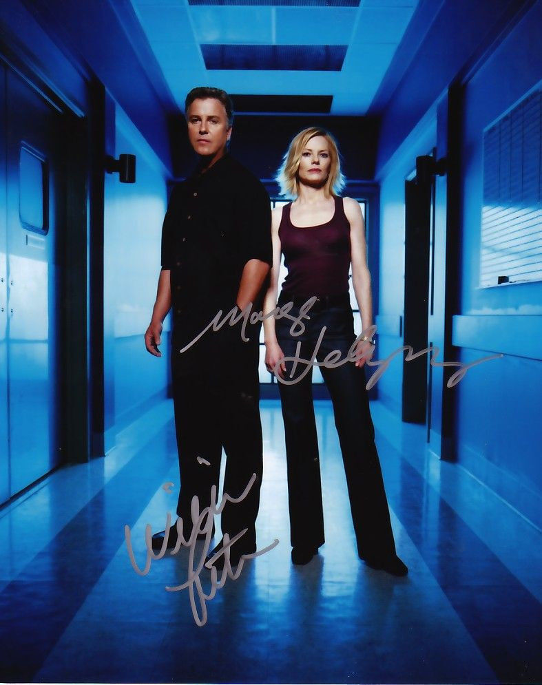 CSI CAST - WILLIAM PETERSEN & MARG HELGENBERGER AUTOGRAPH SIGNED PP Photo Poster painting POSTER