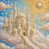 Pearl Full DIY 5D Round Drill Gem Art Diamond Painting Kits 15.75x15.75 in Diamond Dots Paintings Picture Arts Craft Diamond Art Kits for Adults Beginner Home Wall Decor
