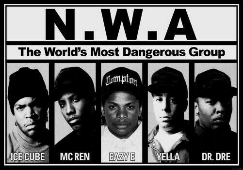 NWA - ICE CUBE DR DRE EASY E YELLA MC REN - Photo Poster painting POSTER PRINT IDEAL FOR FRAME
