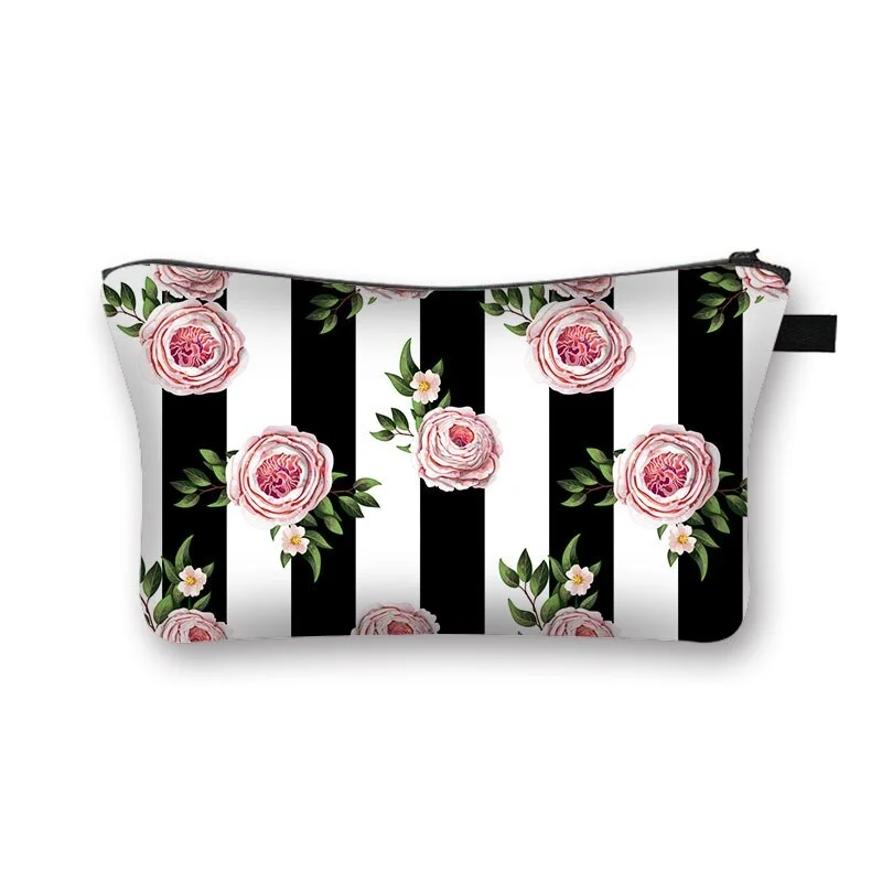 Polyester Cosmetic Bag - Rose Flower