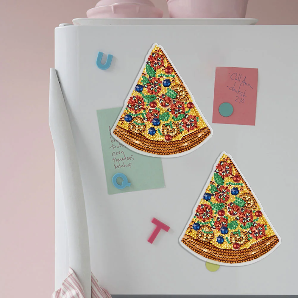 1pcs DIY Pizzeria Diamond Painting Magnets Refrigerator for Adults Kid Office Car Fridge