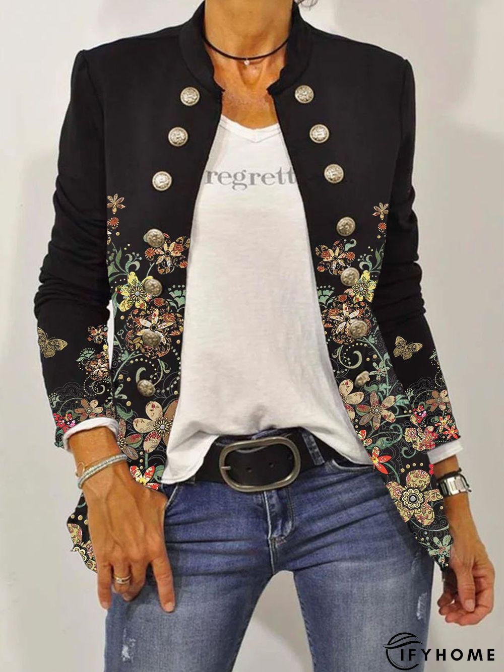 Loose Casual Stand Collar Jacket | IFYHOME