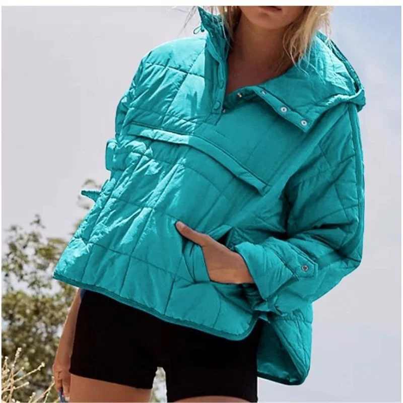 Athvotar Athvotar Autumn And Winter New Fashion Loose Long-Sleeved Hooded Cotton Jacket Warm Top