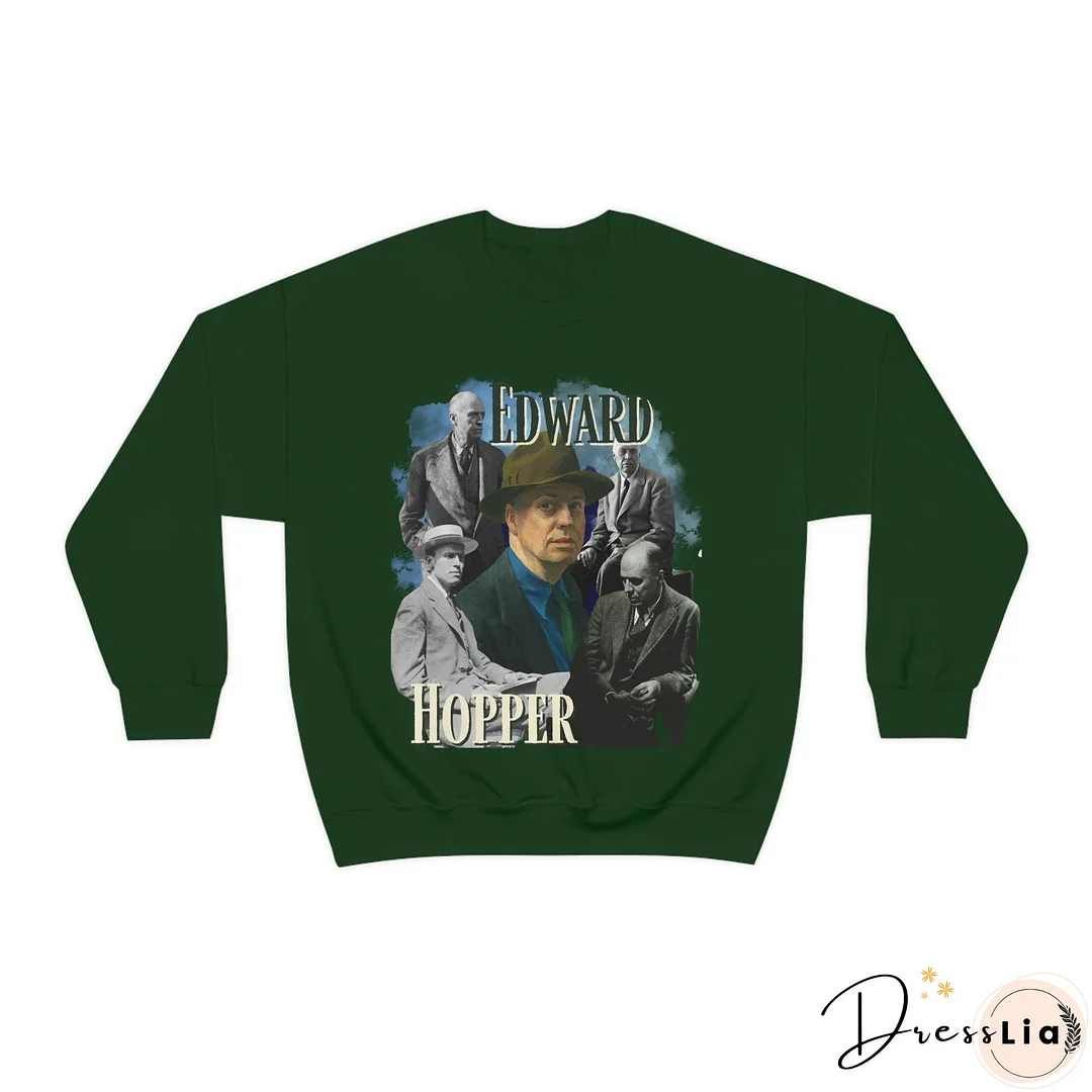 Edward Hopper Sweatshirt, Y2K Style Bootleg Famous American Realist Artist Fan Retro Pullover Crewneck, Artist Gift