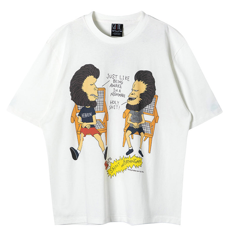 Saint  Cartoon Character Printed T-Shirt