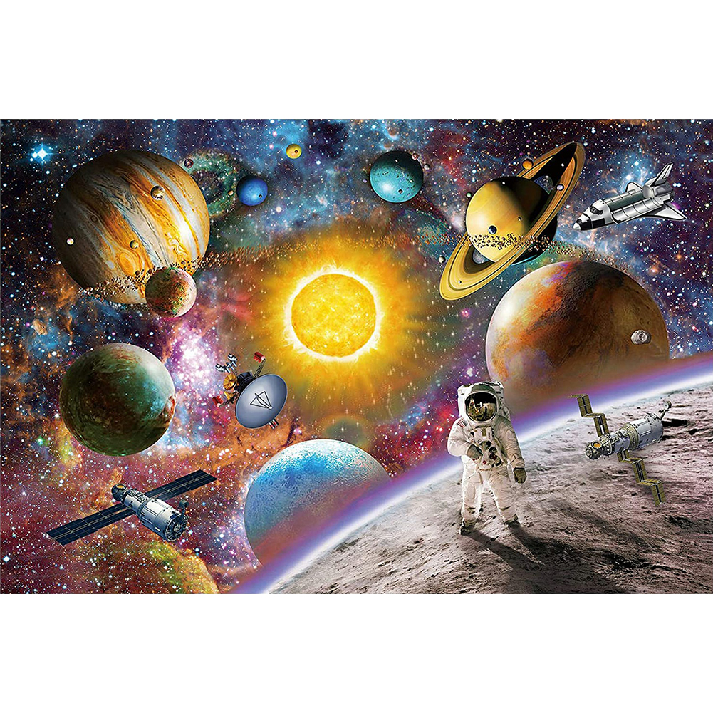 

60*40CM - Round Drill Diamond Painting - Planet (Big Size), 501 Original