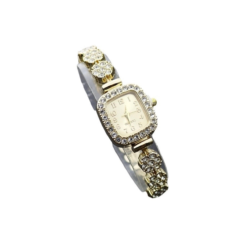 Casual Shiny Flower Jewelry Buckle Quartz Women’s Watches