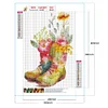 Diamond Painting -DIY Round Drill Flower Boots
