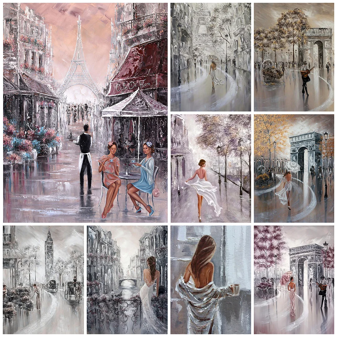 Full Round Diamond Painting Winter Lady (40*30cm)