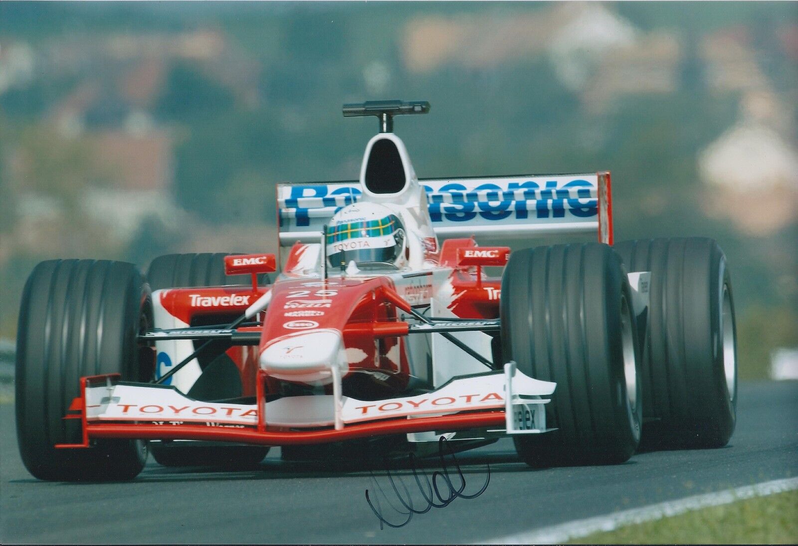 Allan McNISH SIGNED TOYOTA Goodwood 12x8 Photo Poster painting AFTAL COA Autograph