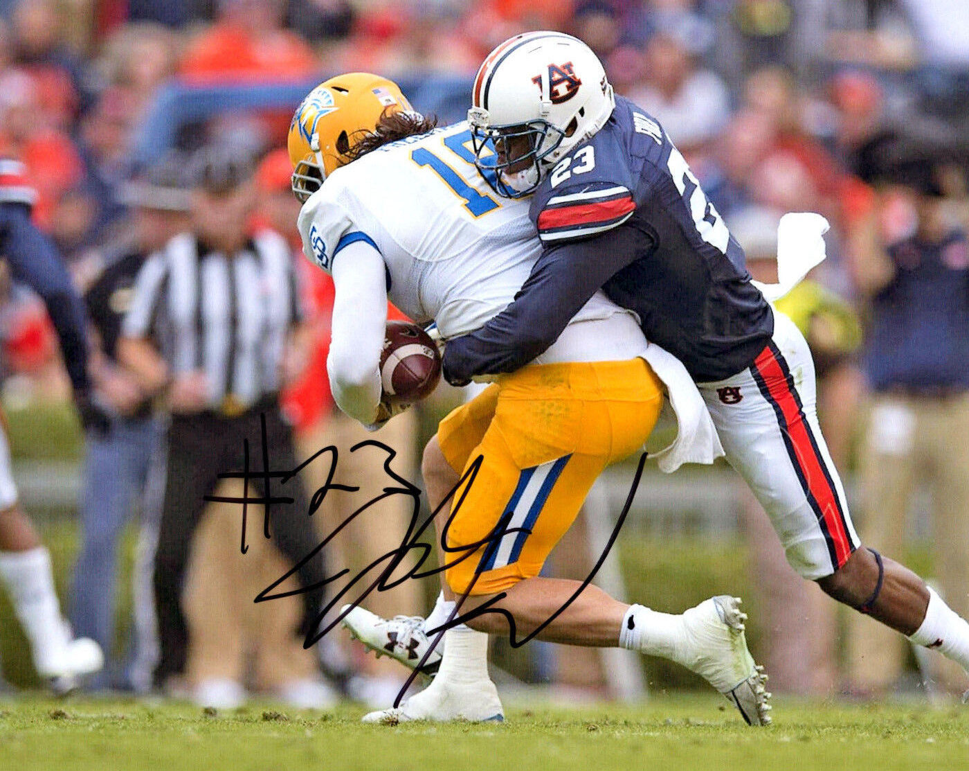 Johnathan Ford signed autographed 8x10 football Photo Poster painting Auburn Tigers Rudy Ford c
