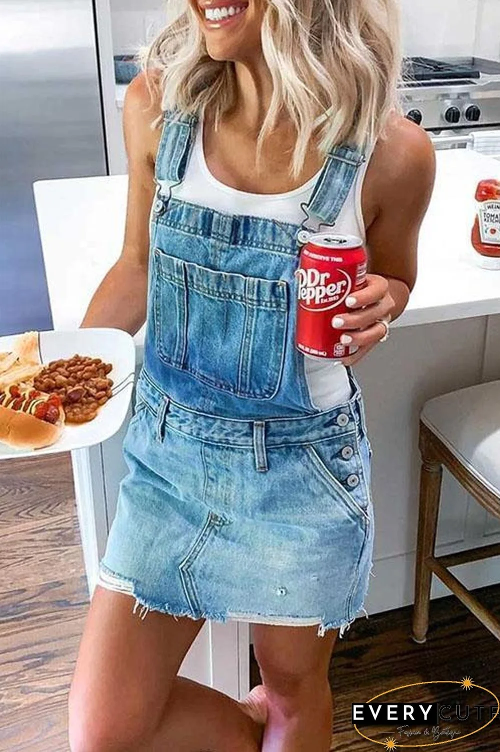 Cool Overall Denim Dress