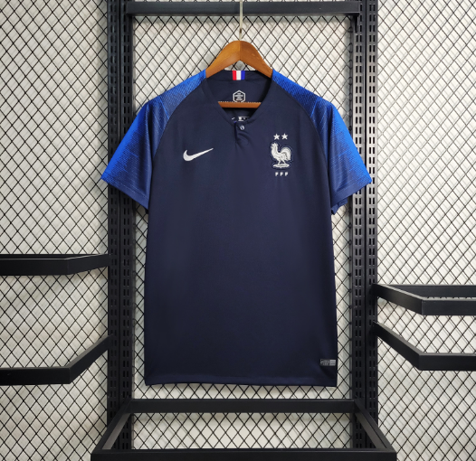 Retro version 2018 World Cup France home Football T-Shirt