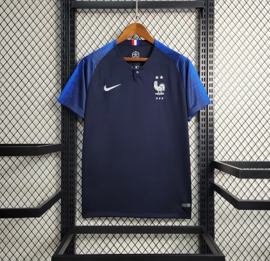 Retro version 2018 World Cup France home Football T-Shirt
