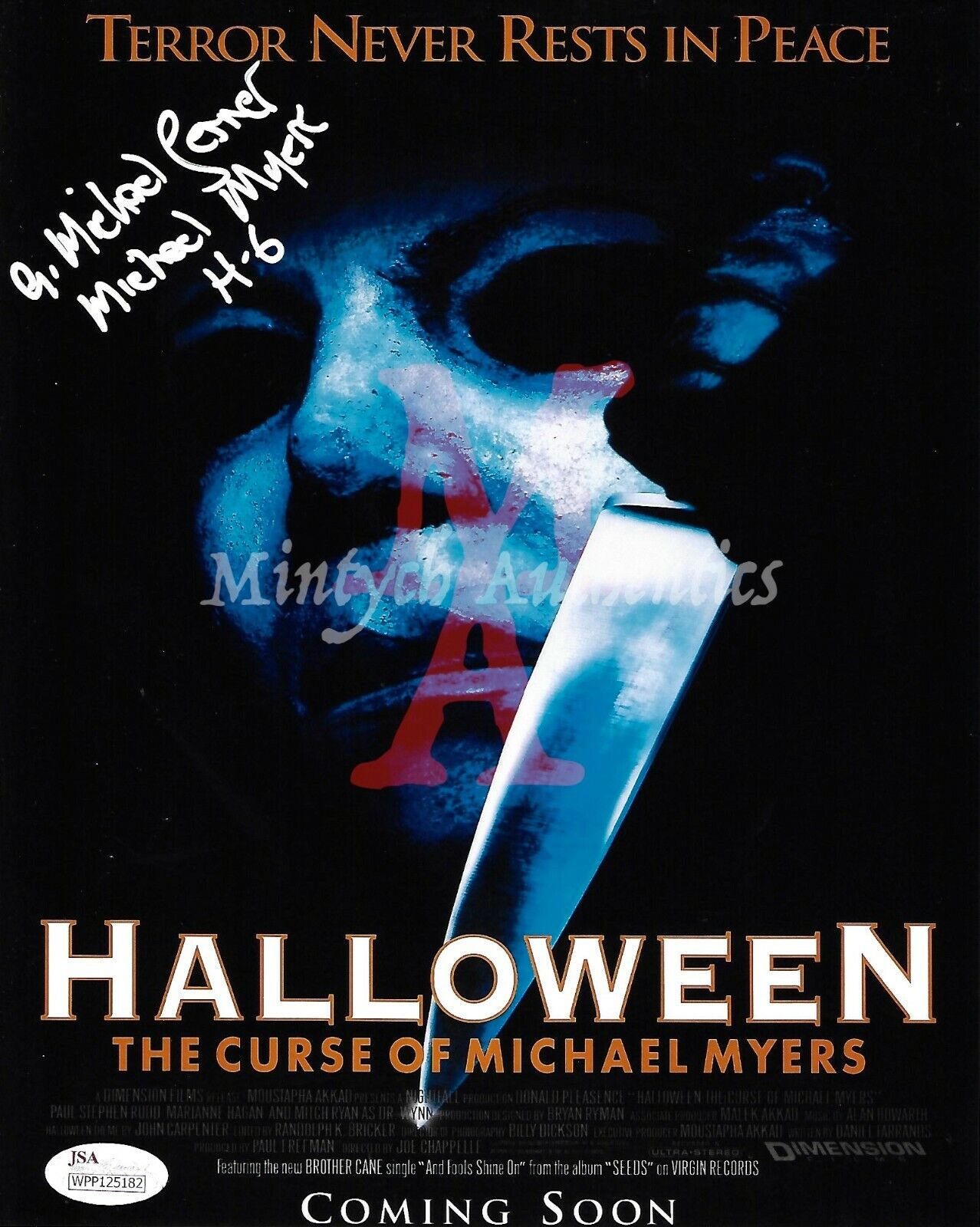 MICHAEL LERNER HALLOWEEN AUTO SIGNED 8x10 Photo Poster painting! JSA COA MICHAEL MYERS H6 HORROR