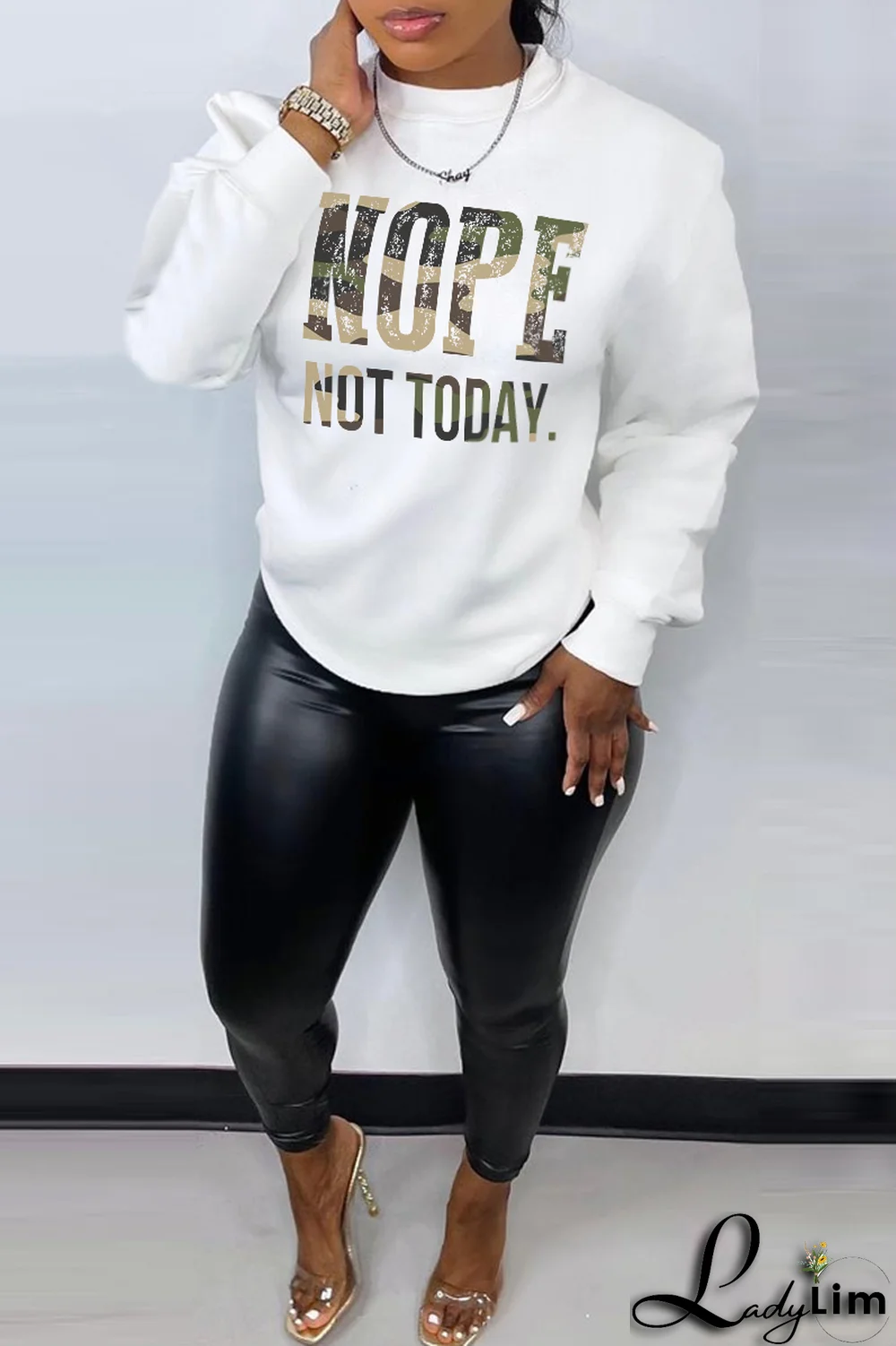 Yellow Casual Street Print Patchwork Letter O Neck Tops