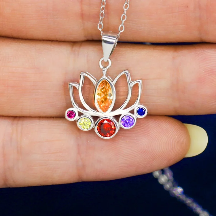 S925 New Mindset New Game Lotus Necklace