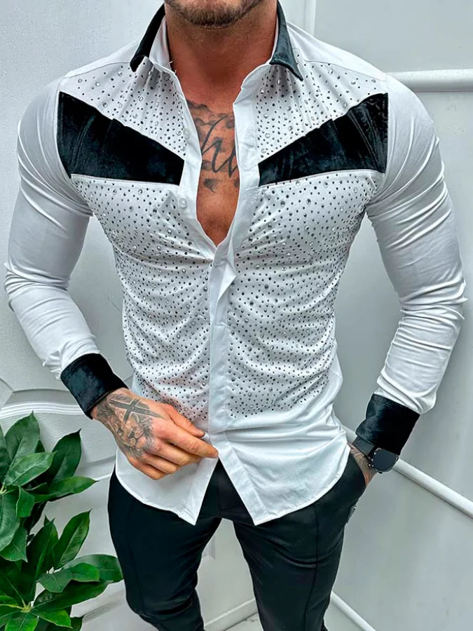 Elegant Gray Long Sleeve Shirt