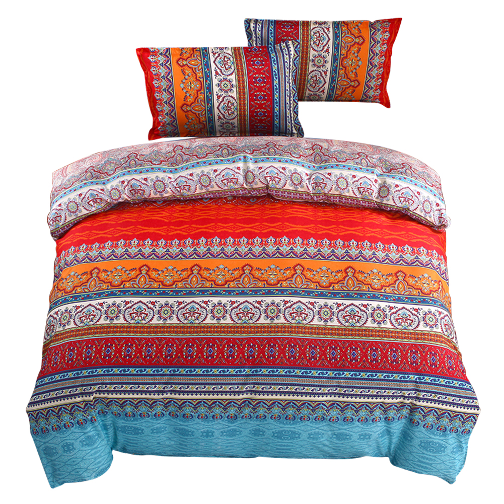 

Ethnic Duvet Cover Pillowcase Mandala Printed Comforter Bedding Set (D, 501 Original