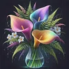 Calla Lily Vase-11CT Stamped Cross Stitch 40*40cm/15.75*15.75in