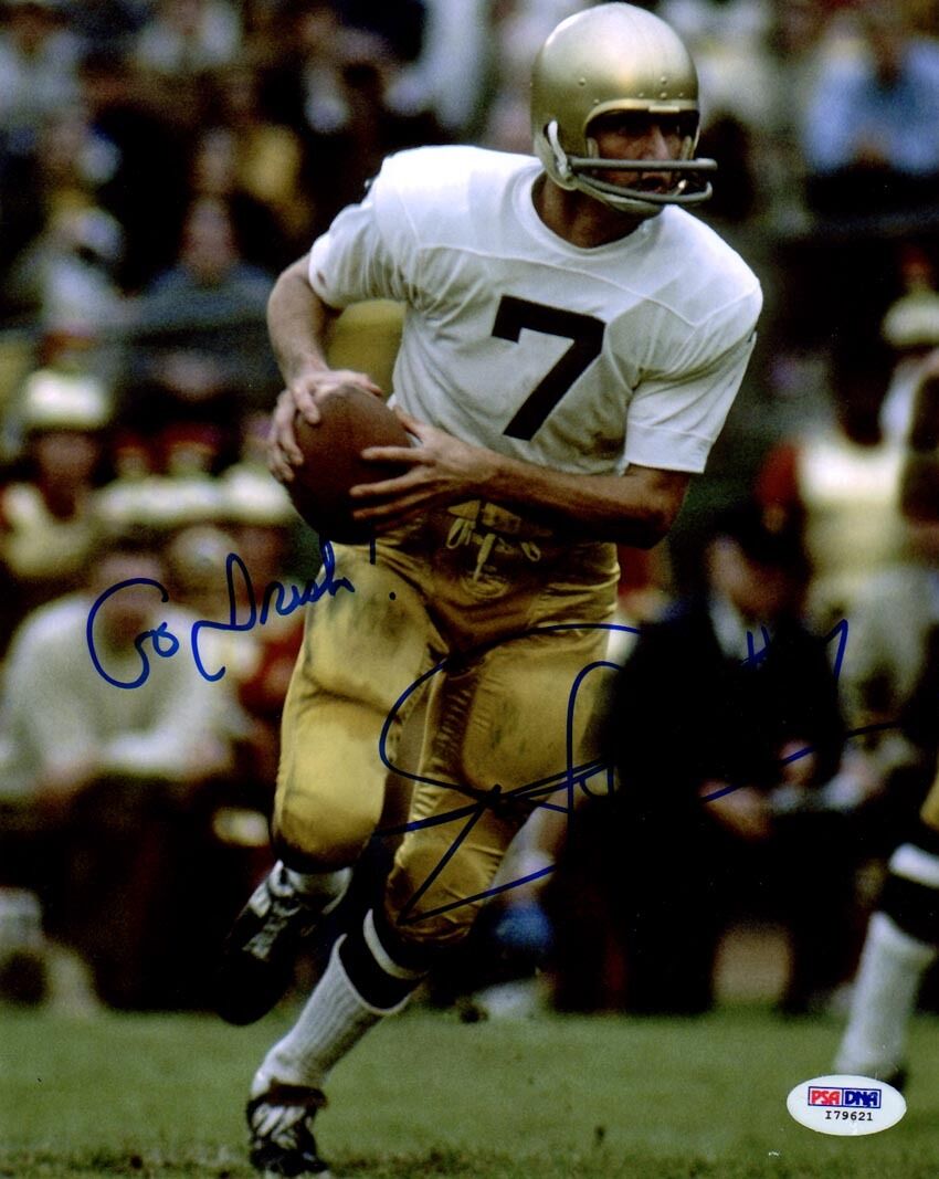 Joe Theismann SIGNED 8x10 Photo Poster painting Notre Dame Fighting Irish PSA/DNA AUTOGRAPHED