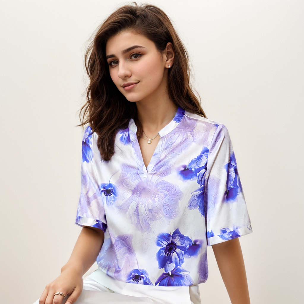 Summer Gentle Silk Shirt for Women REAL SILK LIFE