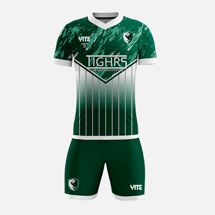 YITE | YTZQ184-White  And Green Soccer Uniforms