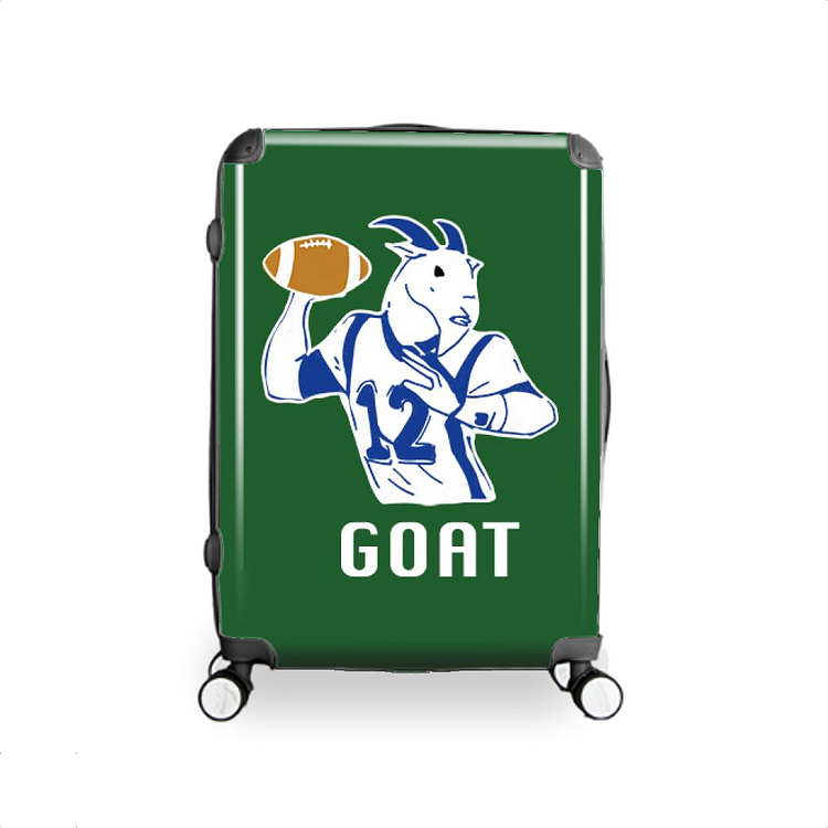 Goat Number 12 Tom Brady, Football Hardside Luggage