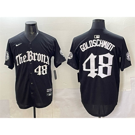 Men's New York Yankees #48 Paul Goldschmidt Black "Gothic Legacy Edition" Vapor Premier Limited Stitched Baseball Jersey