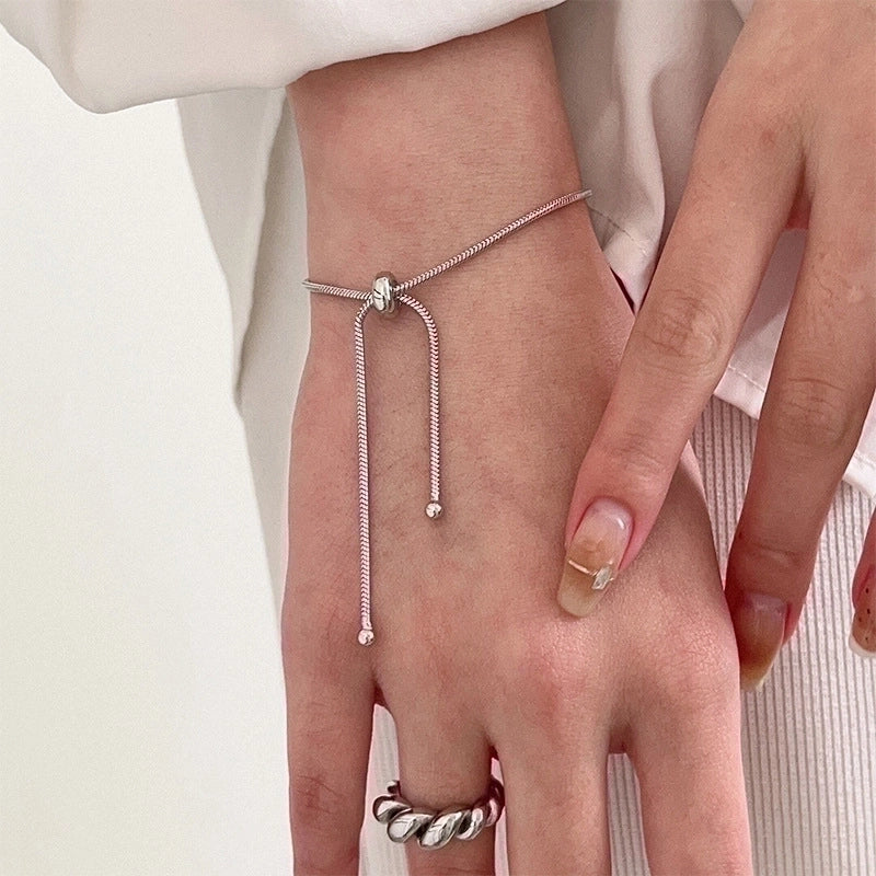 Titanium Steel 18K Gold Plated Elegant Minimalist Plating Solid Color Bracelets Necklace