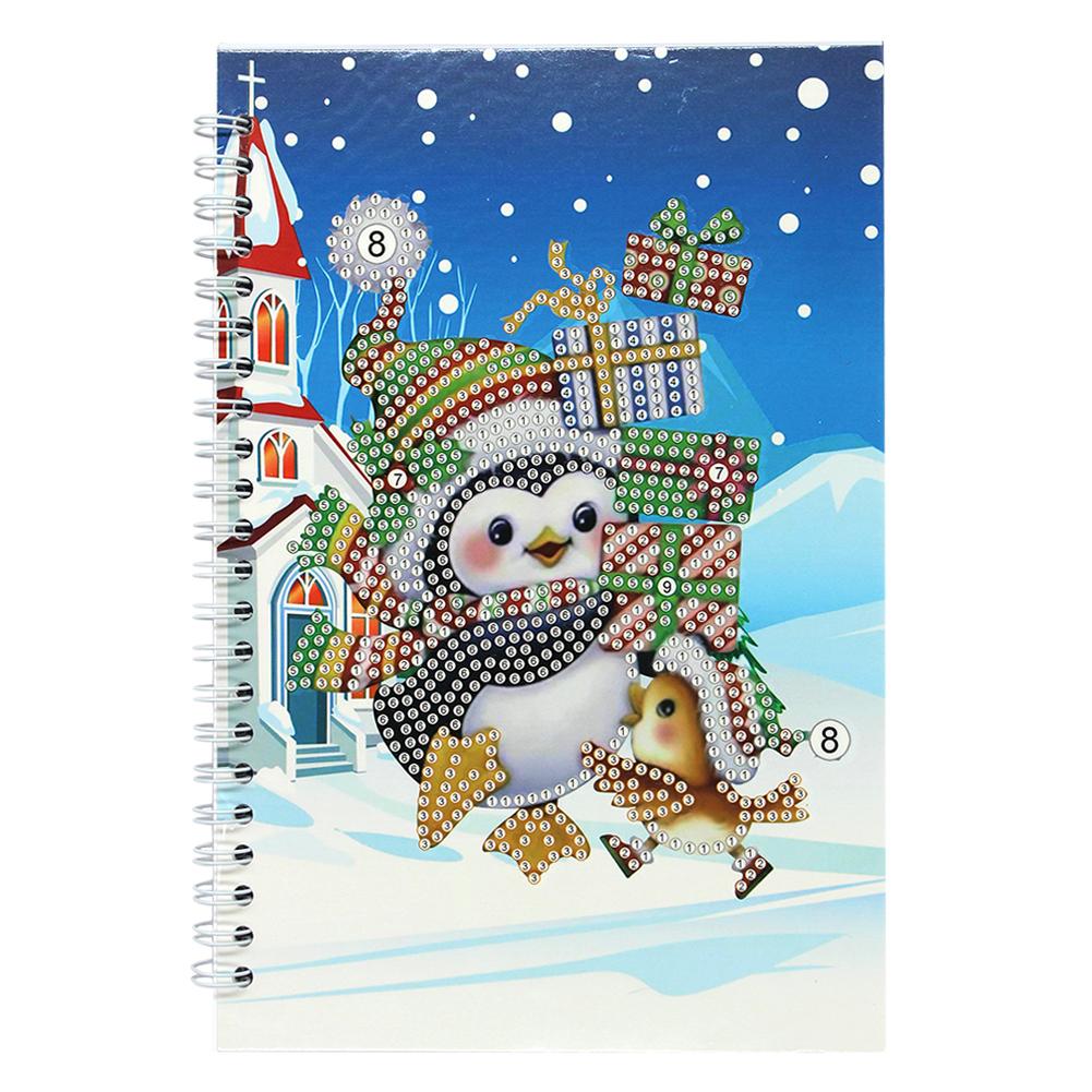 

Christmas Penguin-DIY Creative Diamond 50 Pages A5 Notebook, 501 Original