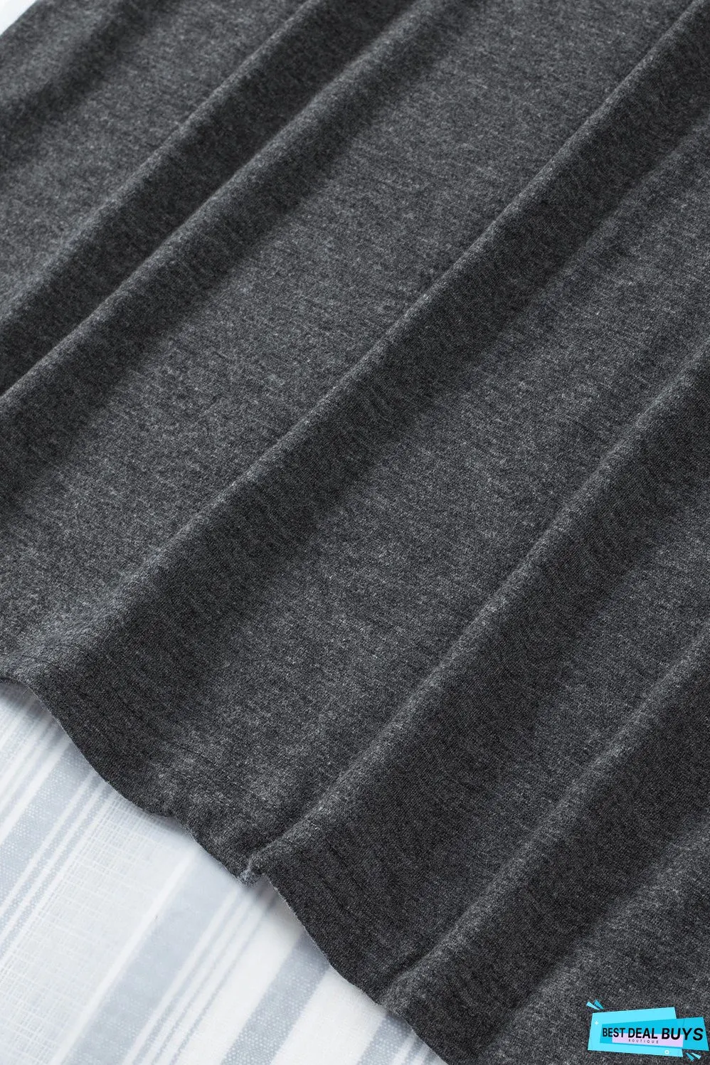 Solid Crew Neck Loose Tank Top