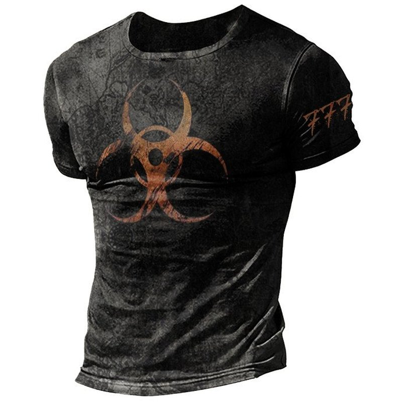 Men's Resident Evil Assassin Creed Print Tactical Short Sleeve T-shirt