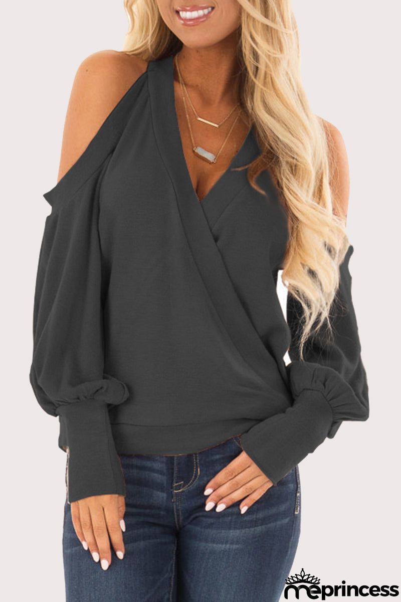 Casual Solid V Neck Tops