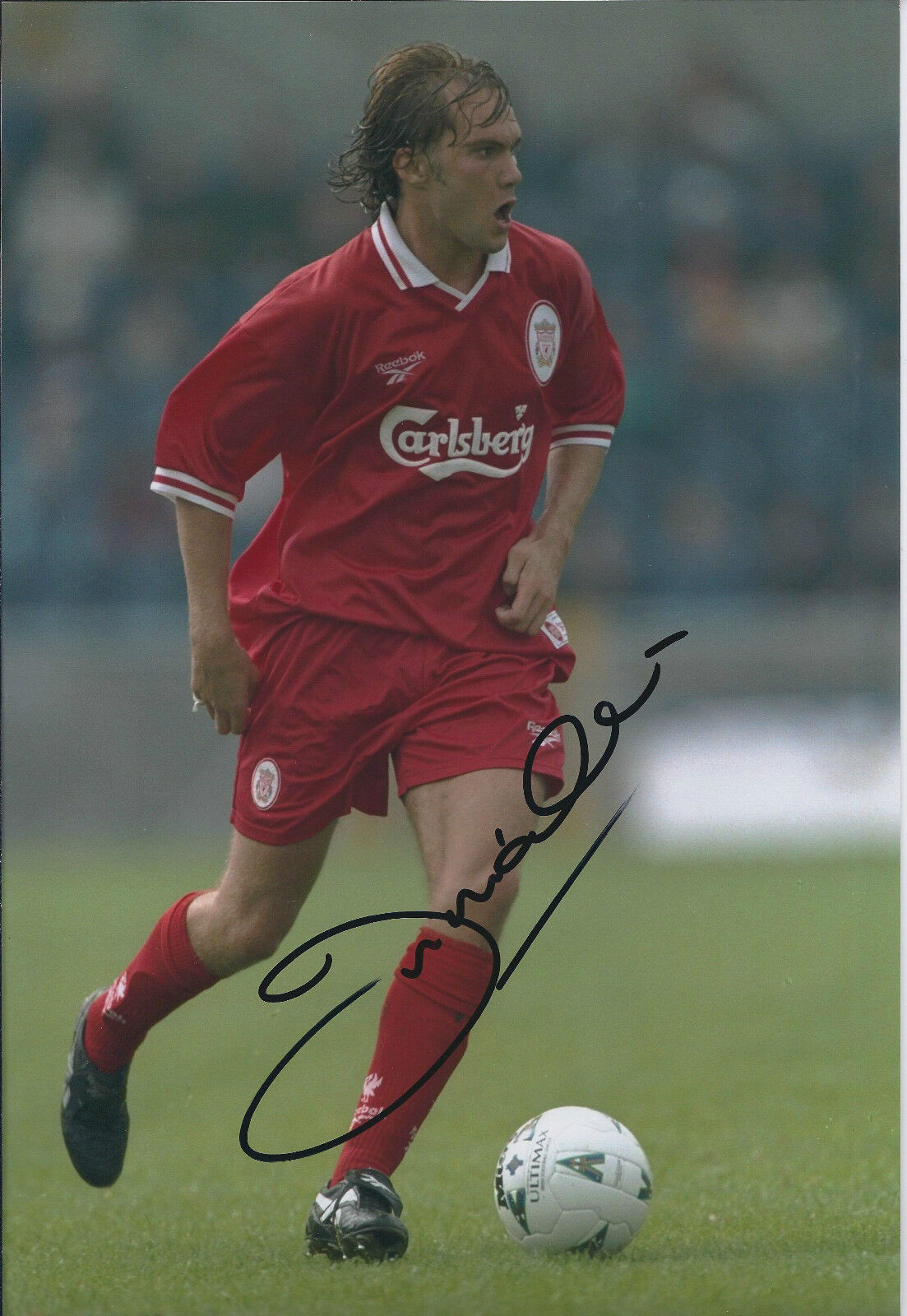 Jason McATEER Signed 12x8 Photo Poster painting AFTAL COA Autograph Liverpool LEGEND Authentic