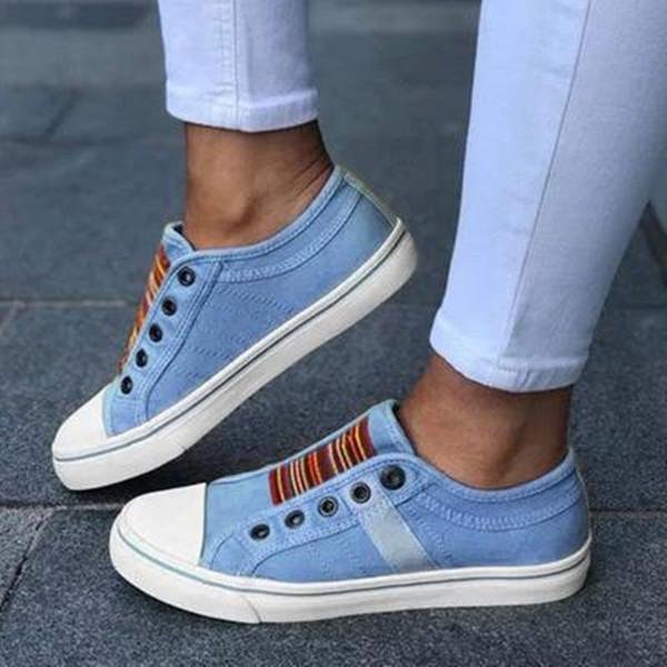 Women'S Slip-On Hollow-Out Flat Casual Flats Sneakers -loafers