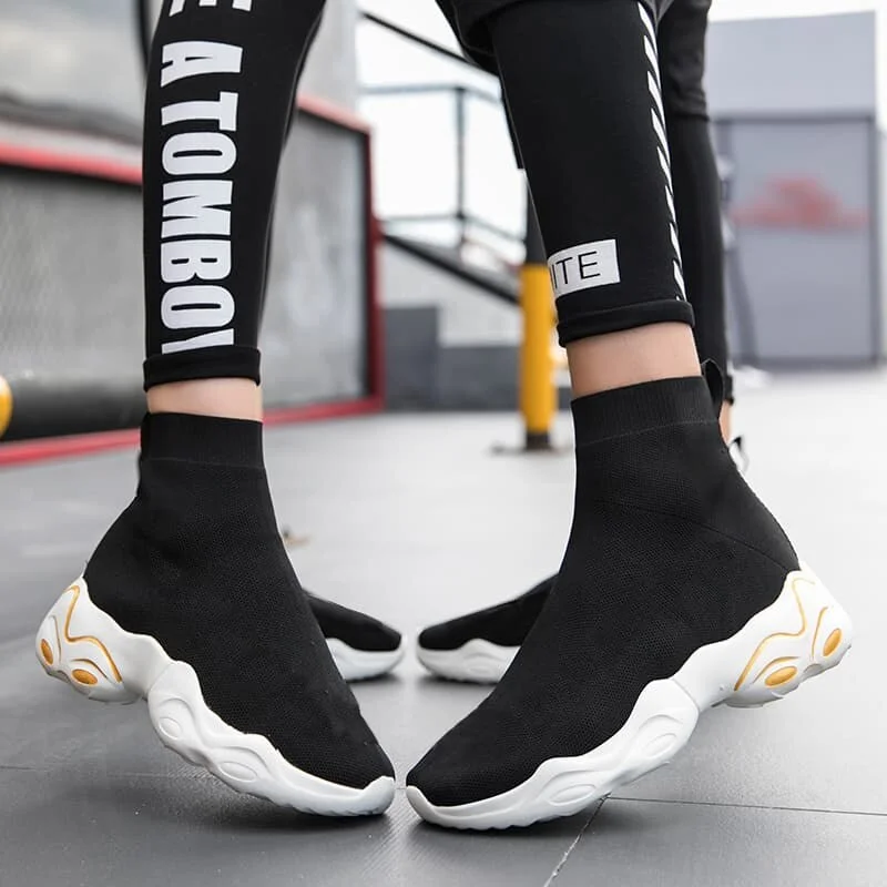 MWY Women Sneakers High Top Breathable Socks Shoes Unisex Winter Casual Walking Shoes Zapatillas Deportivas Mujer Plus Size
