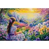 Girl in Monet Style-11CT Stamped Cross Stitch 70*50cm (Big Size)