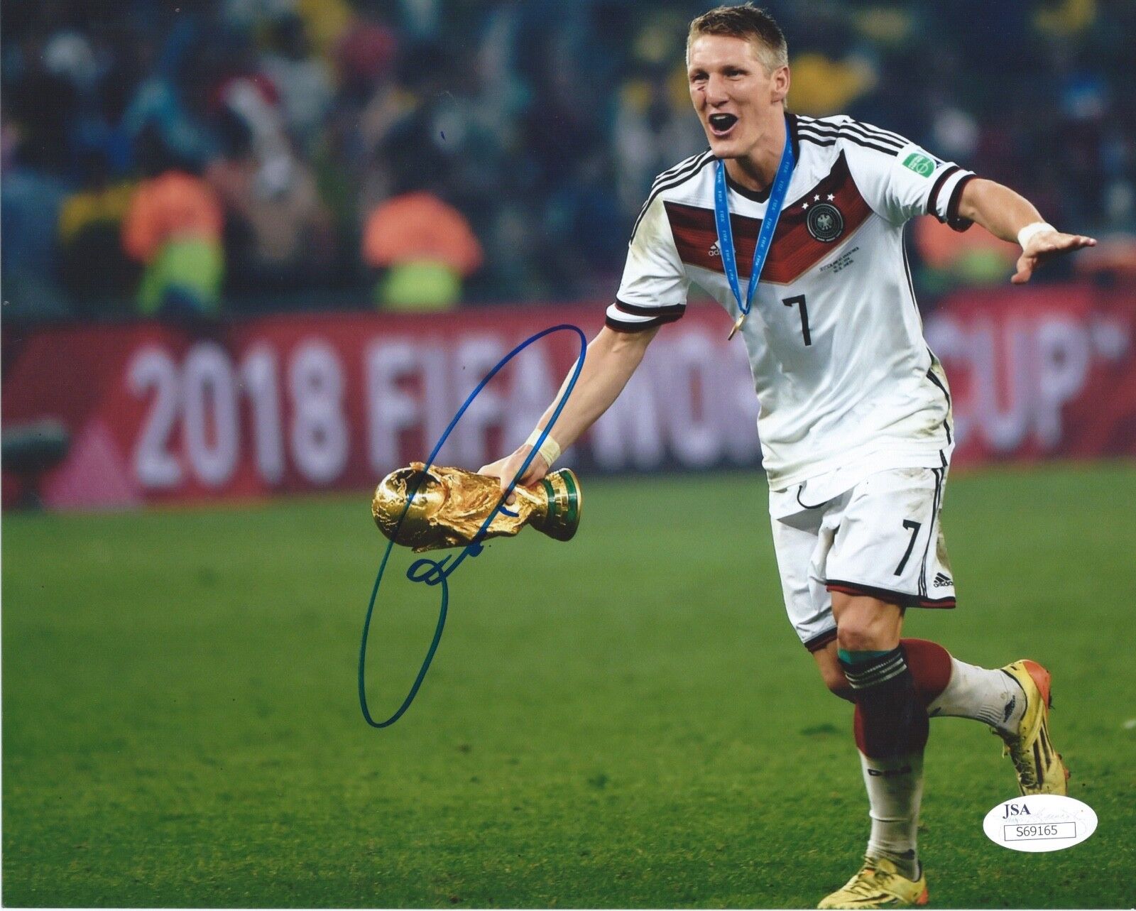 BASTIAN SCHWEINSTEIGER Signed Autographed 8x10 Photo Poster painting Germany World Cup JSA COA 4