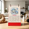 Moon Animals Diamond Art Monthly Flip Tabletop Calendar January 2027 - December 2027 Small Desktop Calendar Planner for Living Room Bedroom Office Desk Gift Giving